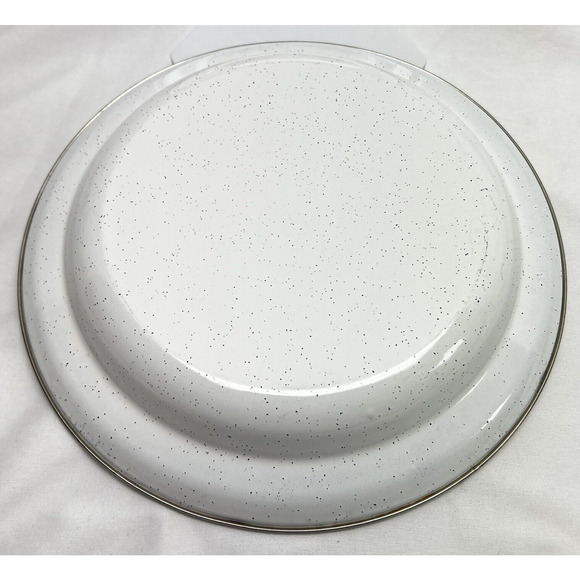 Hallmark VTG Mitford Snowman 10” Enamel Serving Plate Bowl (2) Christmas Holiday - Picture 4 of 6